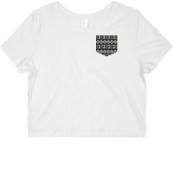 Ladies Slim Fit Crop Top Tee