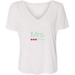 Ladies Flowy Slouchy V-Neck Tee