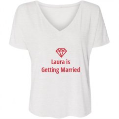 Ladies Flowy Slouchy V-Neck Tee