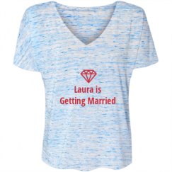 Ladies Flowy Slouchy V-Neck Tee