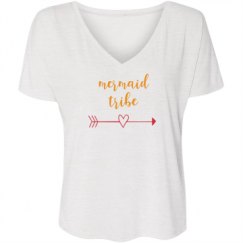 Ladies Flowy Slouchy V-Neck Tee