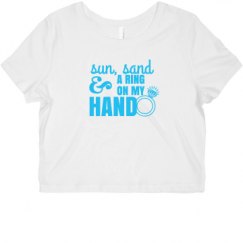 Ladies Slim Fit Crop Top Tee