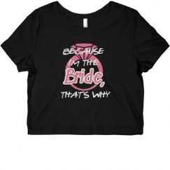 Ladies Slim Fit Crop Top Tee