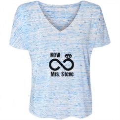 Ladies Flowy Slouchy V-Neck Tee