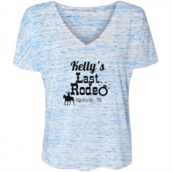 Ladies Flowy Slouchy V-Neck Tee
