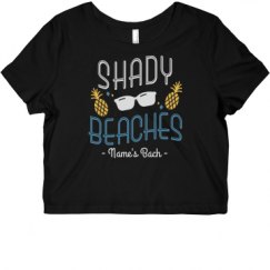 Ladies Slim Fit Crop Top Tee