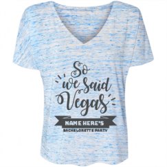 Ladies Flowy Slouchy V-Neck Tee