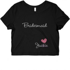 Ladies Slim Fit Crop Top Tee