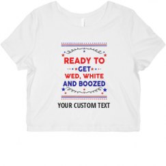 Ladies Slim Fit Crop Top Tee