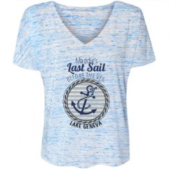 Ladies Flowy Slouchy V-Neck Tee
