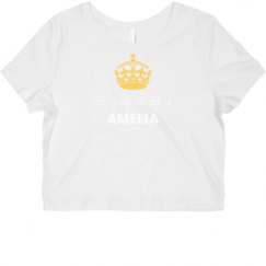 Ladies Slim Fit Crop Top Tee