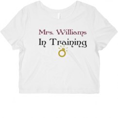 Ladies Slim Fit Crop Top Tee