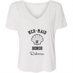 Ladies Flowy Slouchy V-Neck Tee