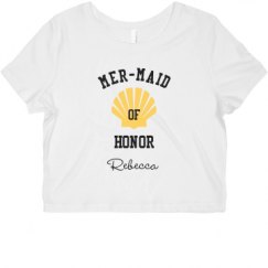 Ladies Slim Fit Crop Top Tee