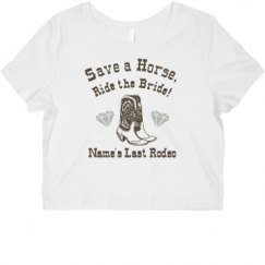 Ladies Slim Fit Crop Top Tee