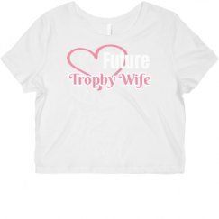 Ladies Slim Fit Crop Top Tee