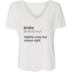 Ladies Flowy Slouchy V-Neck Tee