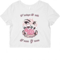 Ladies Slim Fit Crop Top Tee