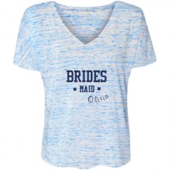 Ladies Flowy Slouchy V-Neck Tee