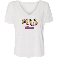 Ladies Flowy Slouchy V-Neck Tee