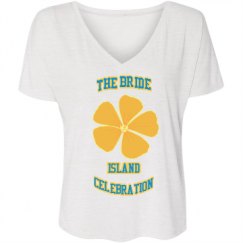 Ladies Flowy Slouchy V-Neck Tee