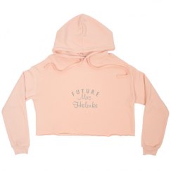 Ladies Relaxed Fit Cropped Fleece Hoodie
