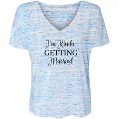 Ladies Flowy Slouchy V-Neck Tee