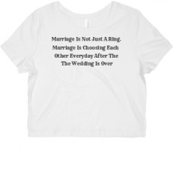 Ladies Slim Fit Crop Top Tee