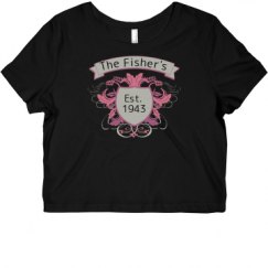 Ladies Slim Fit Crop Top Tee