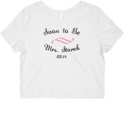Ladies Slim Fit Crop Top Tee