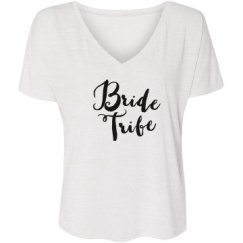 Ladies Flowy Slouchy V-Neck Tee