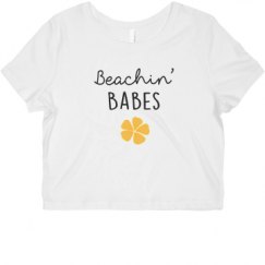 Ladies Slim Fit Crop Top Tee