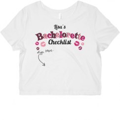 Ladies Slim Fit Crop Top Tee