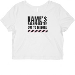 Ladies Slim Fit Crop Top Tee