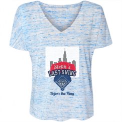 Ladies Flowy Slouchy V-Neck Tee