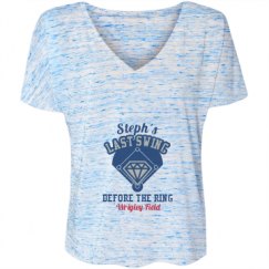 Ladies Flowy Slouchy V-Neck Tee