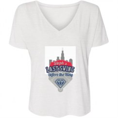 Ladies Flowy Slouchy V-Neck Tee