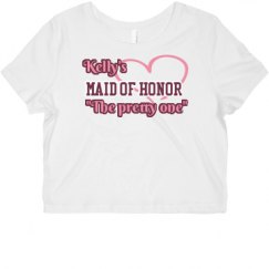 Ladies Slim Fit Crop Top Tee