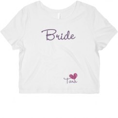 Ladies Slim Fit Crop Top Tee