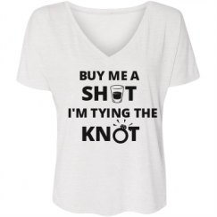 Ladies Flowy Slouchy V-Neck Tee