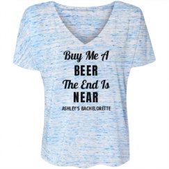 Ladies Flowy Slouchy V-Neck Tee