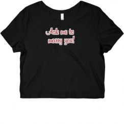 Ladies Slim Fit Crop Top Tee