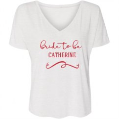 Ladies Flowy Slouchy V-Neck Tee