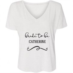 Ladies Flowy Slouchy V-Neck Tee