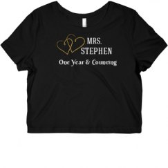 Ladies Slim Fit Crop Top Tee