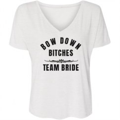 Ladies Flowy Slouchy V-Neck Tee