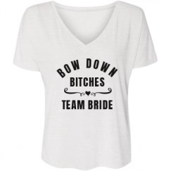 Ladies Flowy Slouchy V-Neck Tee