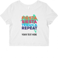 Ladies Slim Fit Crop Top Tee