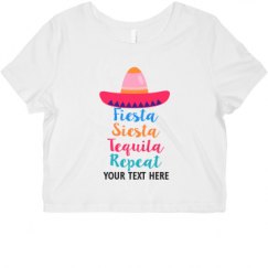 Ladies Slim Fit Crop Top Tee