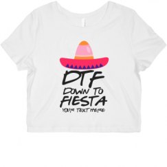 Ladies Slim Fit Crop Top Tee